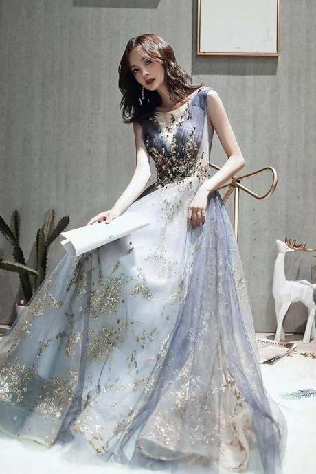 Sequins Evening Dress, Temperament Long Elegant Prom Dress,custom Made