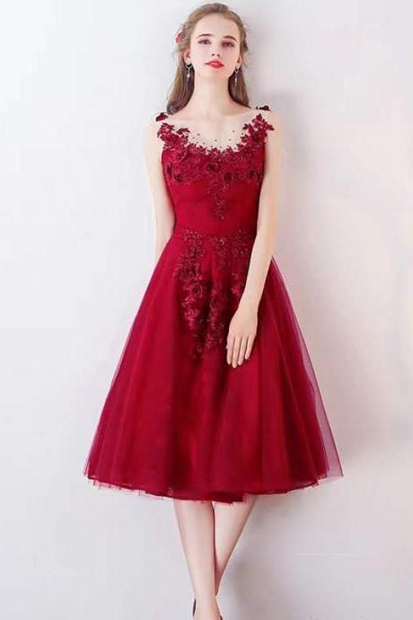 Sleeveless homecming dress, short evening dress, classy birthday princess dress, wedding bridesmaid dress, red party dress,Custom made