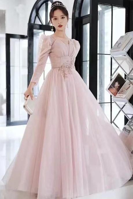 New, elegant prom dress, pink fairy party dress,Custom made