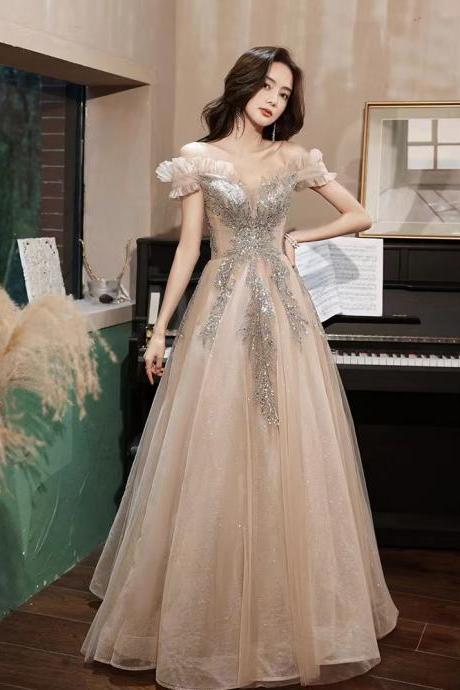 New ,elegant prom dress,fairy party dress, off shoulder evening dress,Custom made