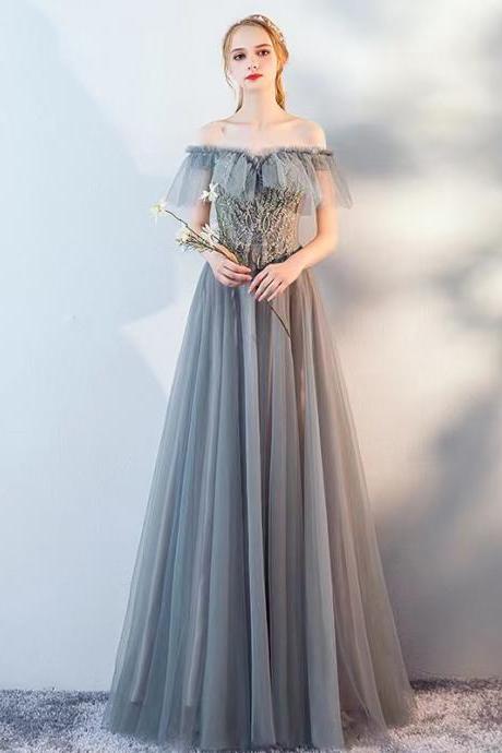 Cute prom dress,, fairy party dress, off shouder evening dress,Custom made