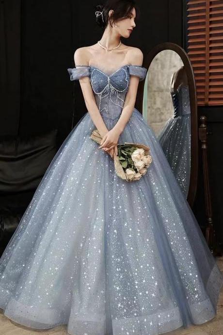 Class Evening Dress, Blue Fairy Prom Dress, Princess Party Dress,custom Made