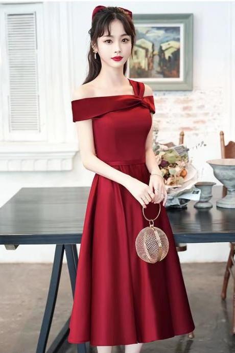 Off Shoulder Party Dress,red Birthday Dress, Saitn Homecoming Dress,custom Made