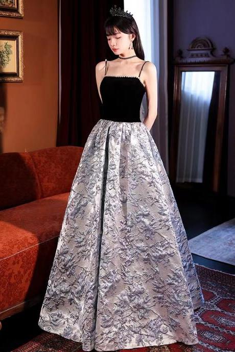 Black Pearl Strappy Dress, Birthday Dress Princess Dress,custom Made