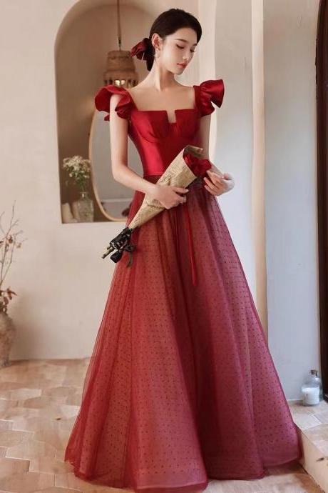 Charming prom dress,red party dress,sweet evening dresscustom made