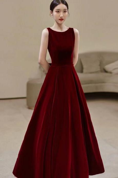 Velvet cute party dress,stylish princess dress, o-neck party dress,custom made