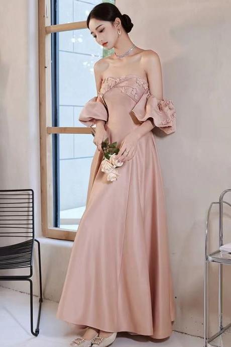 Cute evening dress ,pink birthday dress, sweet party dress,custom made