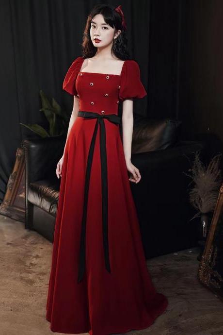 Off Shoulder Prom Dress,red Party Dress,sweet Evening Dress ,custom Made