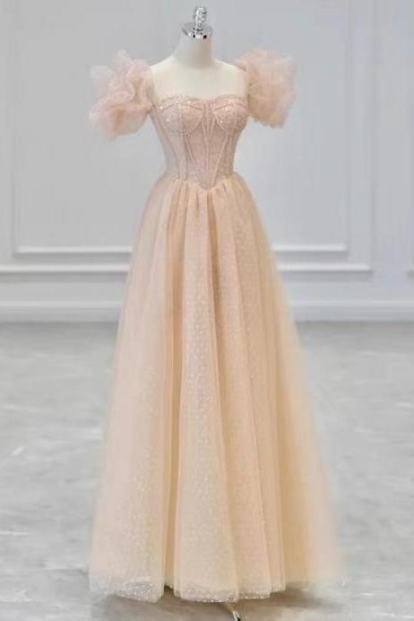 High Quality Evening Dress, Birthday Fairy Dress,champagne Prom Dress,custom Made