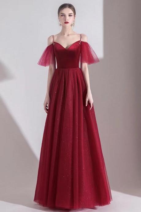 Charming Red Dress, Spaghetti Strap Prom Dress,fairy Party Dress,custom Made