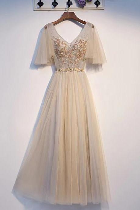 Pretty evening dress, long elegant prom gown, fairy bridesmaid dress,Custom made