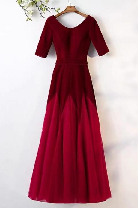 Simple Prom Dress, Red Party Dress, Elegant Evening Dress,custom Made