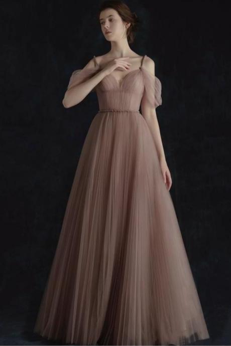 Spaghetti Trap Evening Dress ,senior Sense Pink Prom Dress, Fairy Princess Party Dress,custom Made