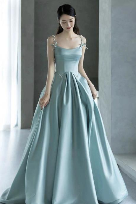 Spaghetti Strap Evening Dress,cute Graduation Dress,fairy Prom Dress,lake Blue Party Dress,custom Made