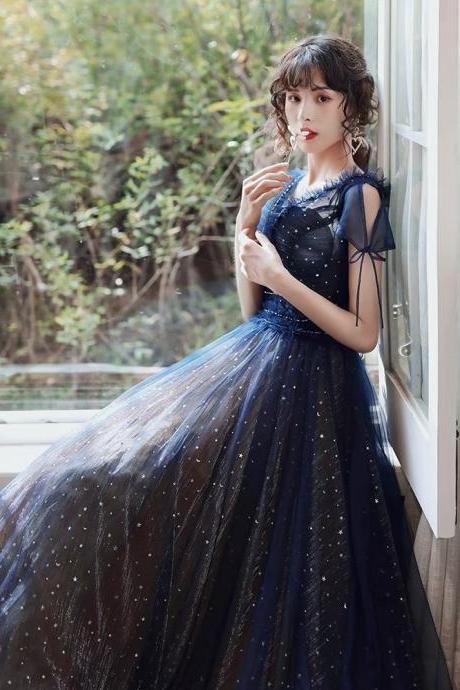 Starry Evening Dress, Temperamental Girl Prom Dress, Long Fairy Graduation Dress,dream Birthday Dress,custom Made