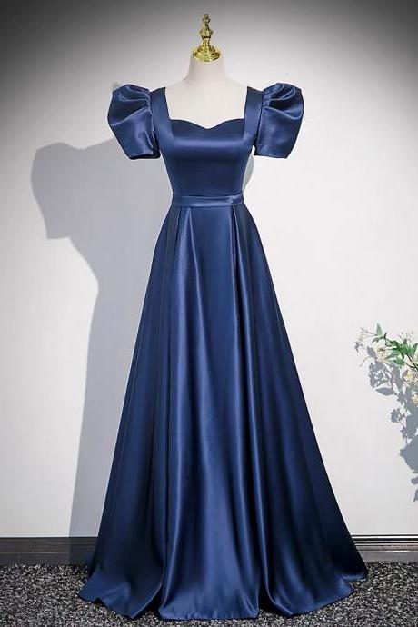Off Shoulder Evening Dress ,blue Prom Dress,formal Party Dress,custom Made