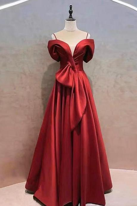 Spaghetti Strap Evening Dress ,red Prom Dress,sexy Party Dress,custom Made