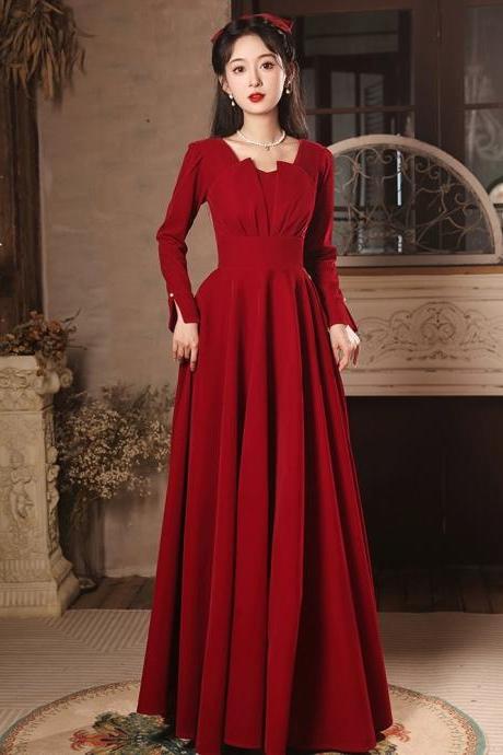 Long Sleeve Prom Gown,elegant Party Dress,formal Evening Dress