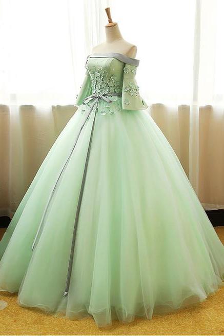 Fresh Prom Dress,light Green Party Dress, Sweet 16 Quinceanera Dress