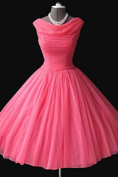 Pink Tulle Homecoming Dress, Beautiful Party Dress