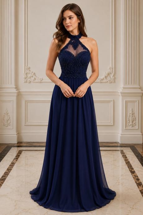 luulla prom dresses Cute Tulle Beads Long Prom Dress Evening Dress