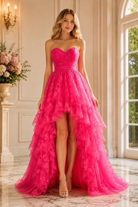 luulla prom dresses Blue Tulle Long Sleeve Prom Dress A-line Evening Dress