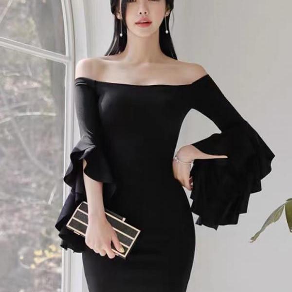 Sexy Homecoming Dress,off Shoulder Evening Dress, Temperament, Fashion ...