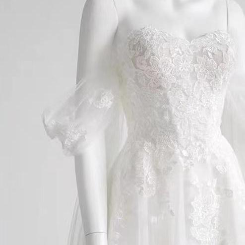 Fairy party dress,off shoulder prom dress,dream white beach dress,custom made