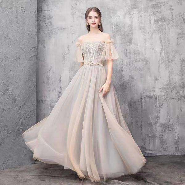 Off shoulder party dress,fairy evening dress,chic bridesmaid dress,custom made