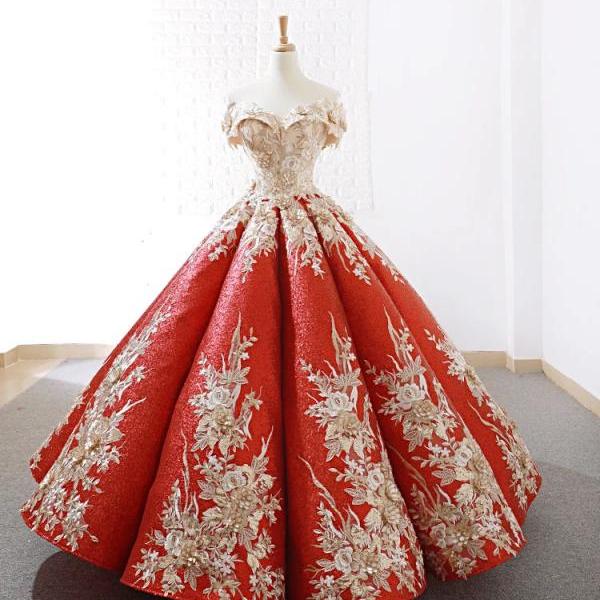embroidered red dress Karime Dress main image 1