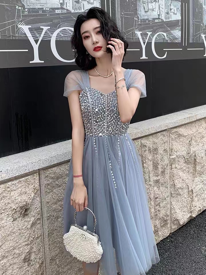 Blue Dress, Beaded Birthday Dress,custom Made on Luulla