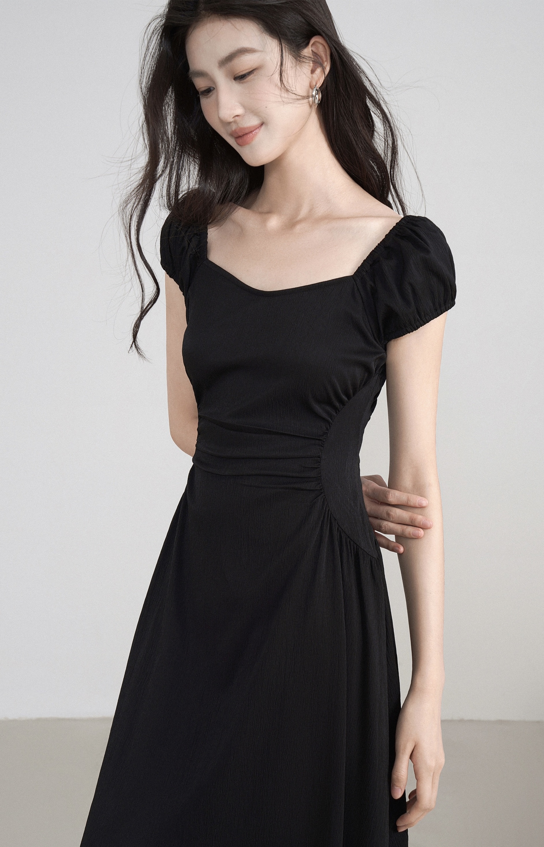 AEL style black banquet dress high-end light luxury small niche slim temperament little black dress main image 1