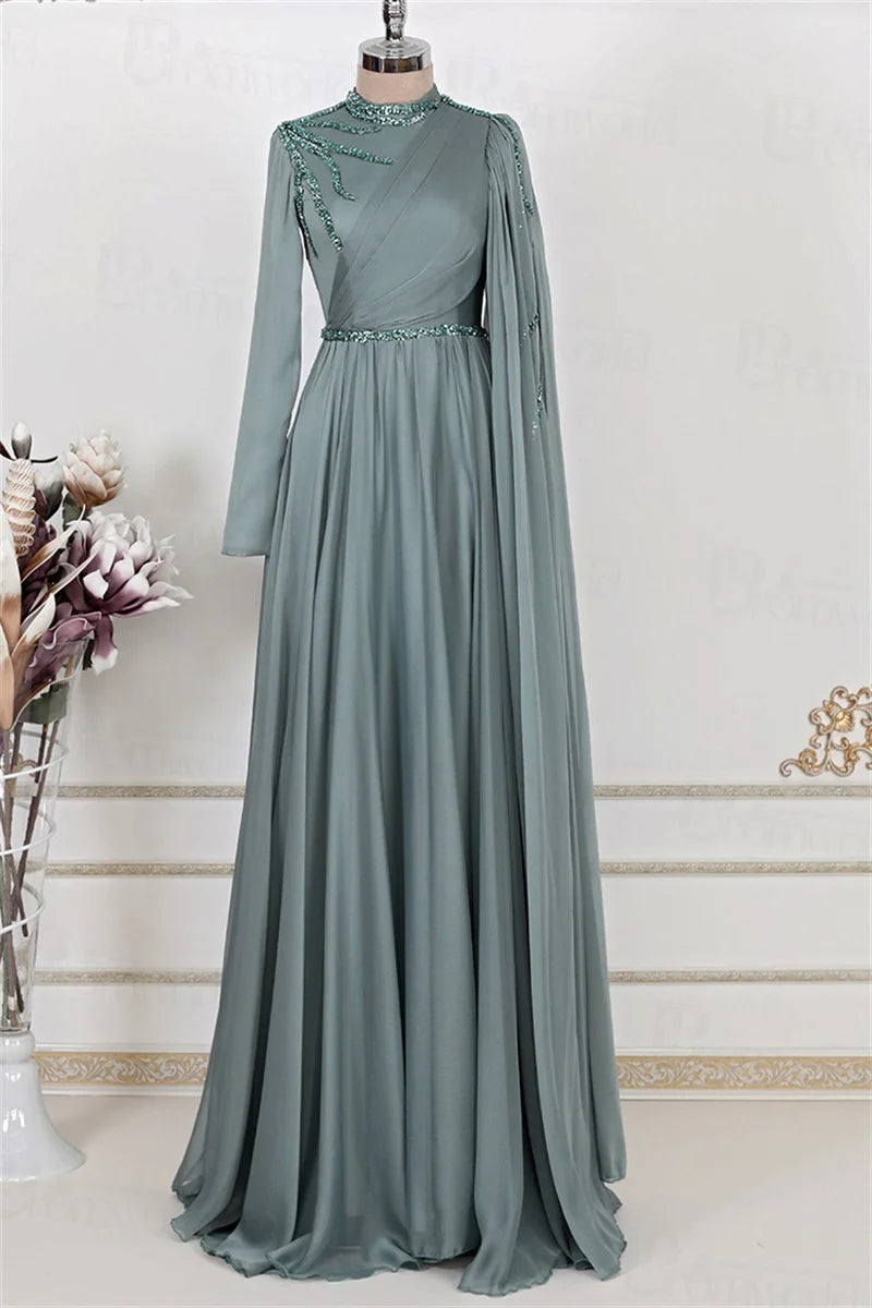 Elegant Maroon Kaftan Dress with Thread Detailing