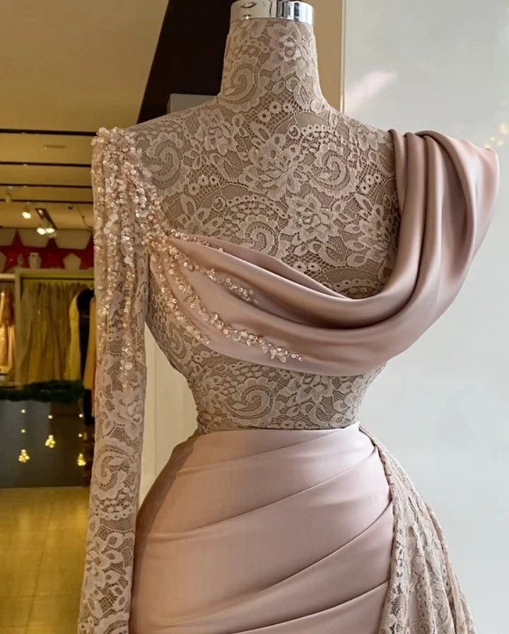 Luxury One Shoulder Beading Evening Dress main image 1