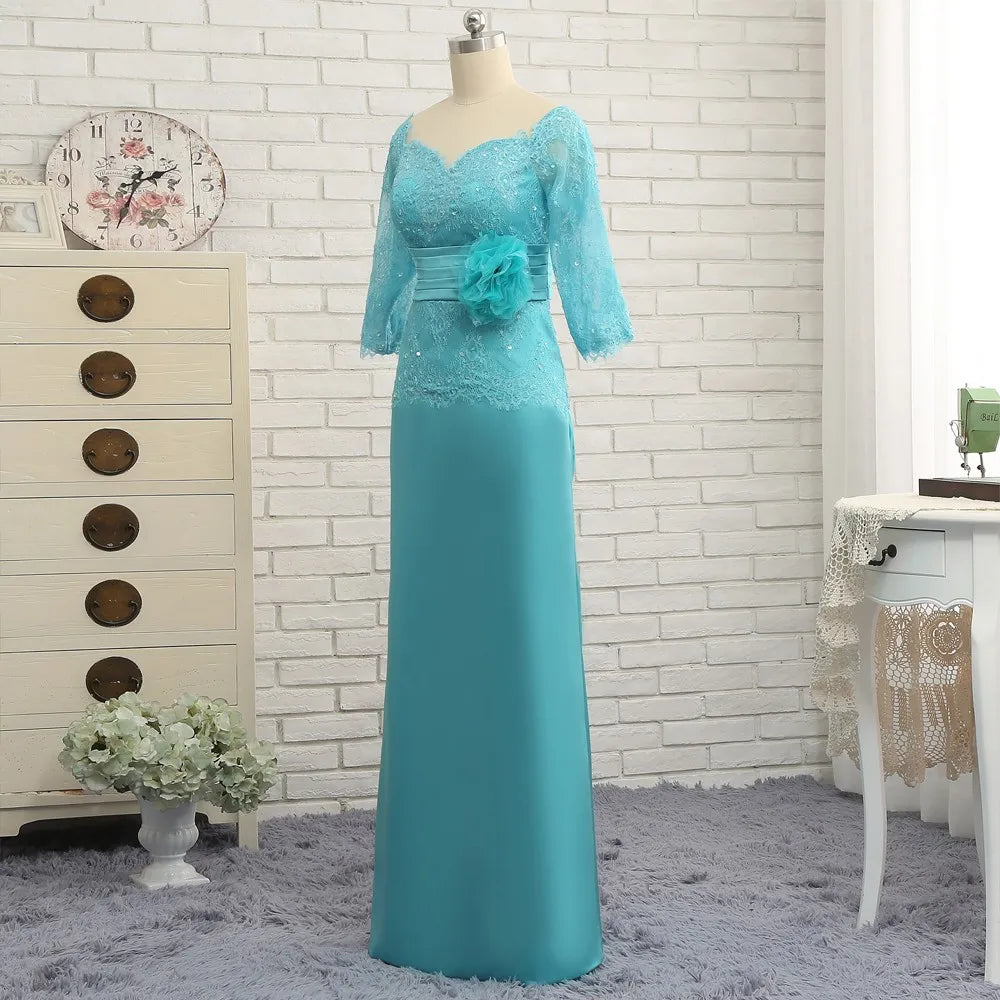 Graceful Blue Lace Dress main image 0