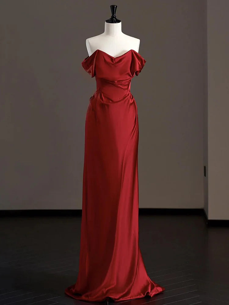 Laylani Satin Gown Wine Red main image 0