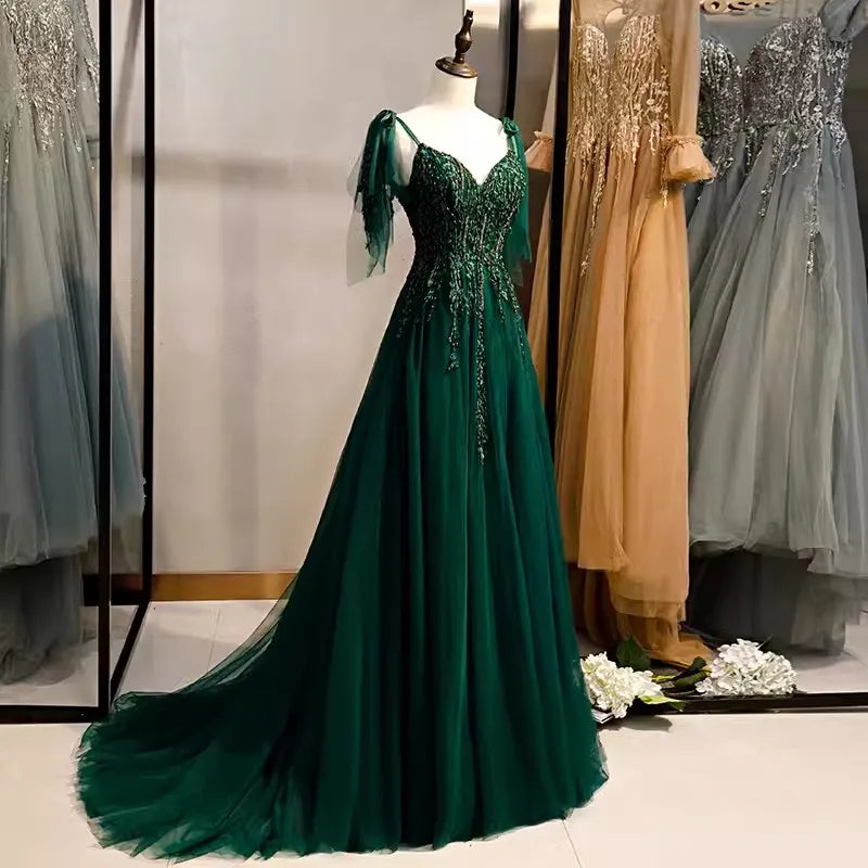 stunning-green-evening-gown-with-sequined-details-on-luulla