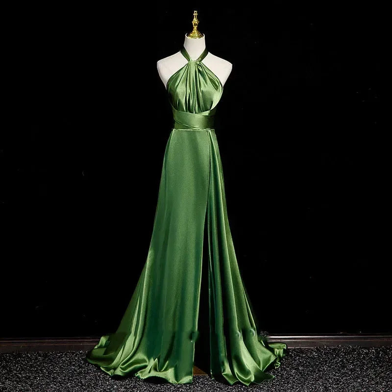 Dana Green Satin Gown
